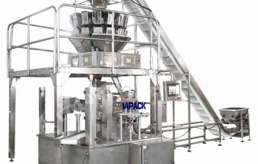 ავტომატური მბრუნავი doy ჩანთა zipper შესაფუთი დალუქვის მანქანა