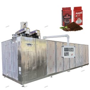 ავტომატური ორკამერიანი აგურის ვაკუუმური ტომრის ფორმირების შემავსებელი შესაფუთი მანქანა