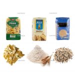 ავტომატური ბრტყელი ქვედა ჩანთა, რომელიც ქმნის მარცვლეულის ეტიკეტირების შეფუთვას