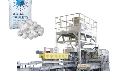 25-50 კგ მარილის ტაბლეტების ასაწონი, შესაფუთი მანქანა